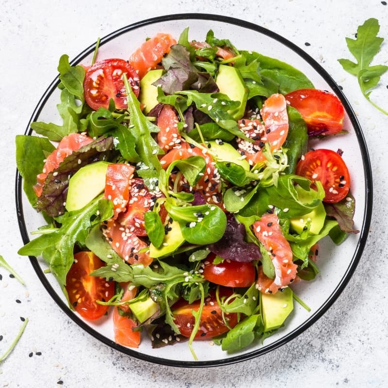 Lachs-Avocado-Salat